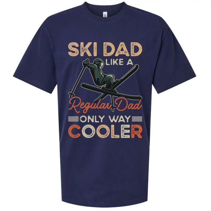 Vintage Ski Dad Snow Winter Sports Ski Lodge Gift Sueded Cloud Jersey T-Shirt