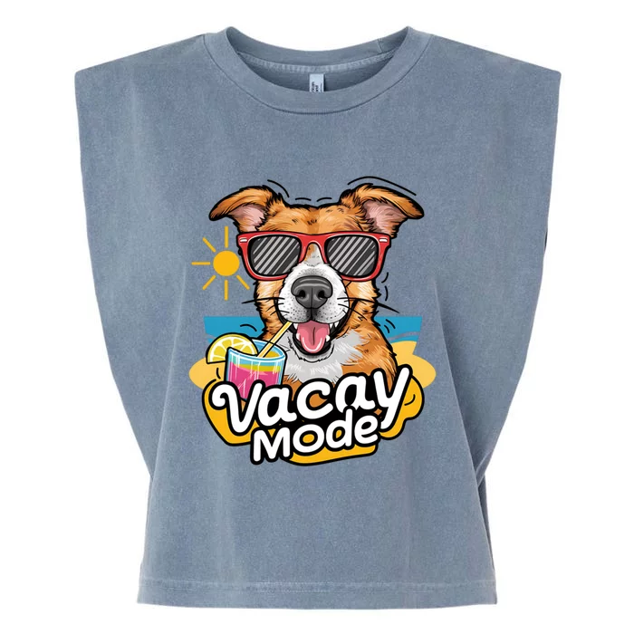 Vacation Summer Dog Sunglasses Puppy Summertime Vacay Mode Gift Garment-Dyed Women's Muscle Tee