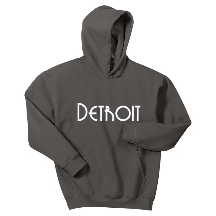 Vintage Style Detroit Logo Kids Hoodie