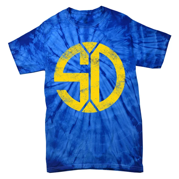 Vintage San Diego Sd Home Monogram Game Day Padre Great Gift Tie-Dye T-Shirt