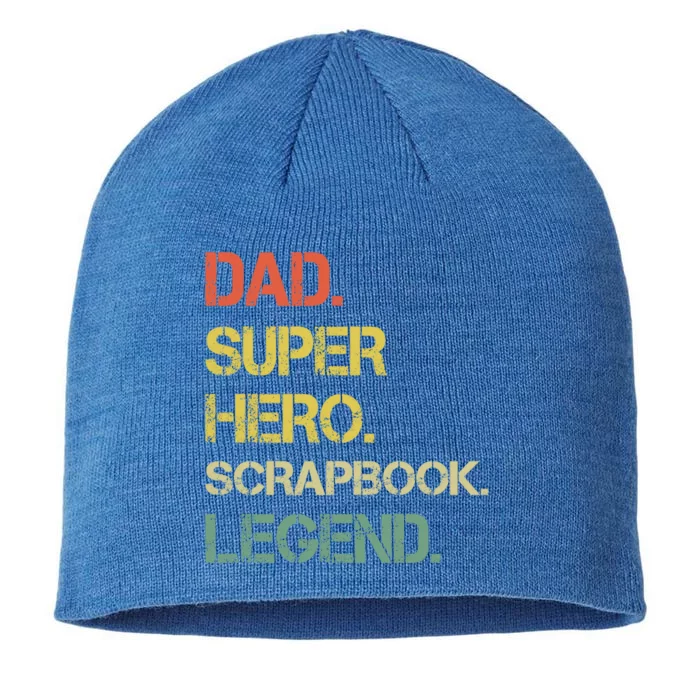 Vintage Style Dad Hero Scrapbook Legend Fathers Day Gift 8 1/2in Sustainable Knit Beanie