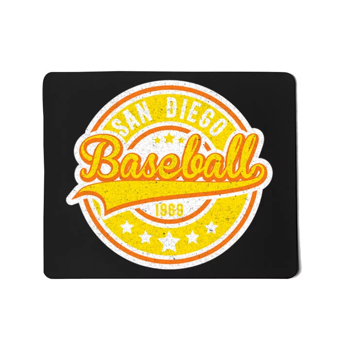 Vintage San Diego SD Baseball Game Day Padre Mousepad