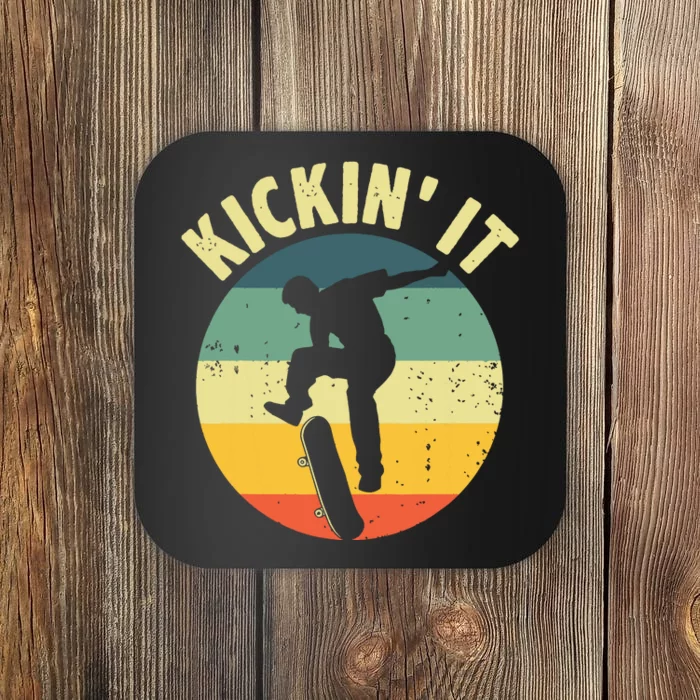 Vintage Skateboard Design For Skateboarding Coaster