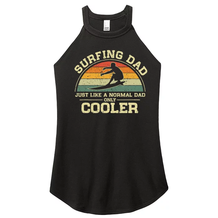 Vintage Surfing Dad Just Like A Normal Dad Only Cooler Women’s Perfect Tri Rocker Tank