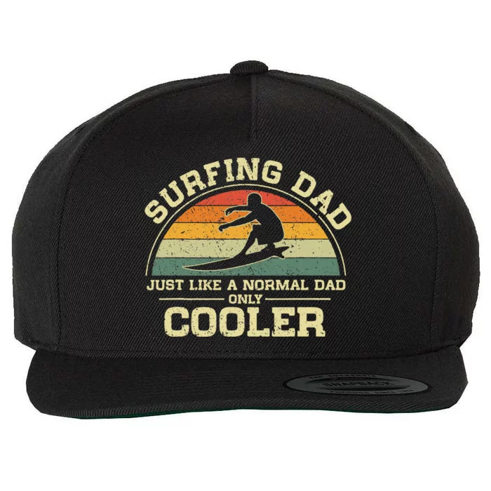 Vintage Surfing Dad Just Like A Normal Dad Only Cooler Wool Snapback Cap