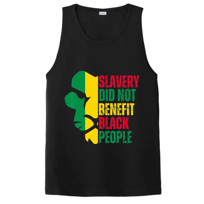 Vintage Slavery Did Not Benefit Black People Performance Tank