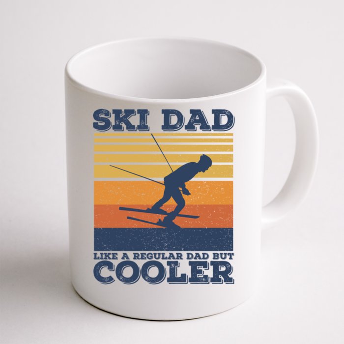 Vinatge Ski Dad Funny Skiing For Dad Like A Normal Dad Funny Skiing Gift Front & Back Coffee Mug