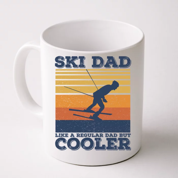 Vinatge Ski Dad Funny Skiing For Dad Like A Normal Dad Funny Skiing Gift Front & Back Coffee Mug