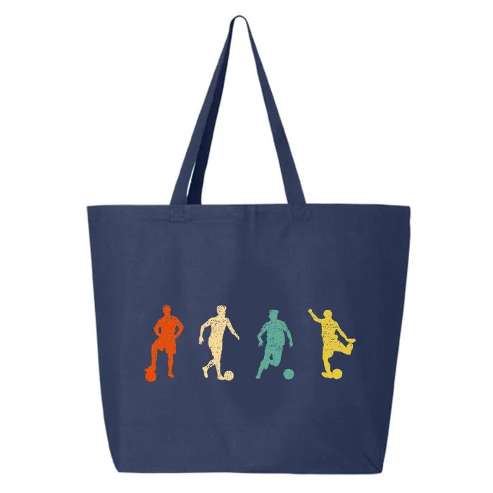 Vintage Soccer Design Futbol Football 25L Jumbo Tote