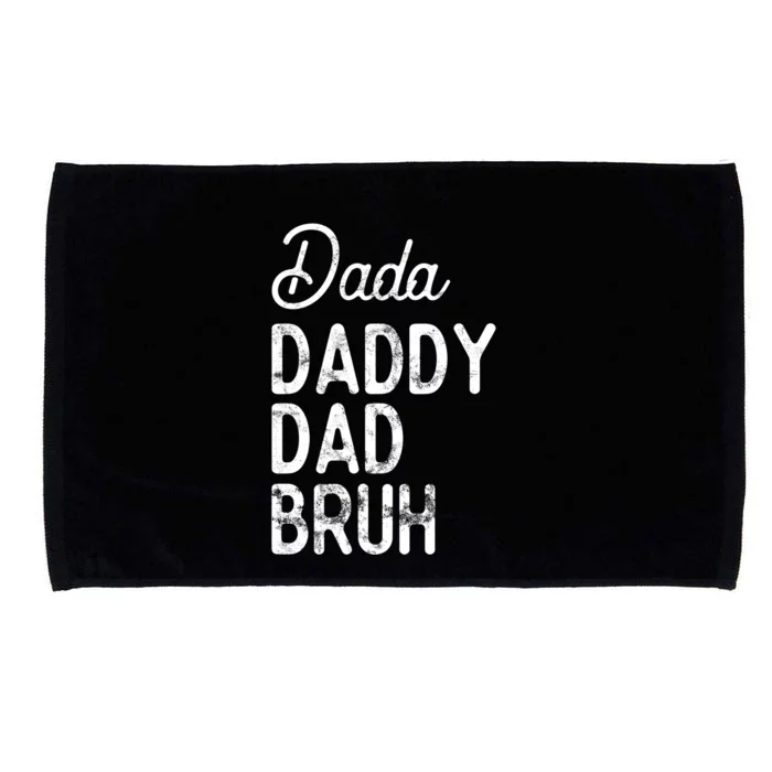 Vintage Style Dada Daddy Dad Bruh Funny Sarcastic Gift Microfiber Hand Towel