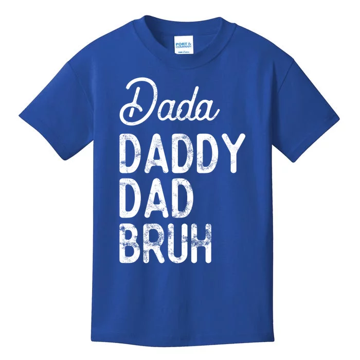 Vintage Style Dada Daddy Dad Bruh Funny Sarcastic Gift Kids T-Shirt