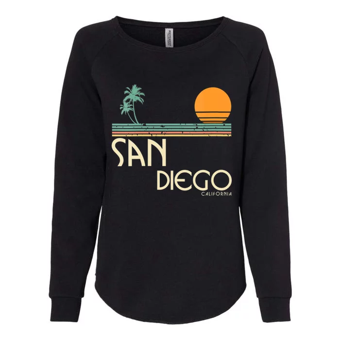 Vintage San Diego California Sunset Palms Womens California Wash Sweatshirt