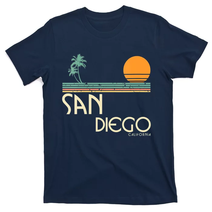 Vintage San Diego California Sunset Palms T-Shirt