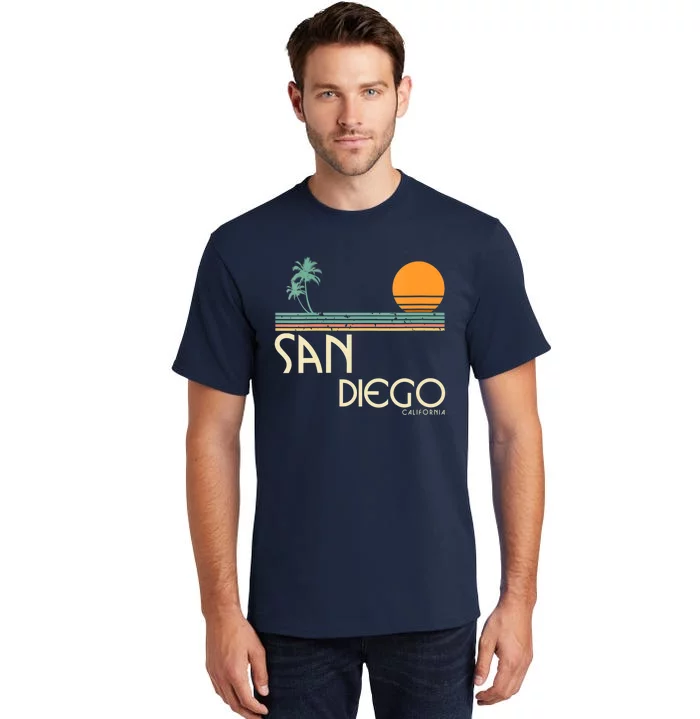 Vintage San Diego California Sunset Palms Tall T-Shirt