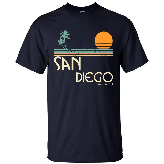 Vintage San Diego California Sunset Palms Tall T-Shirt