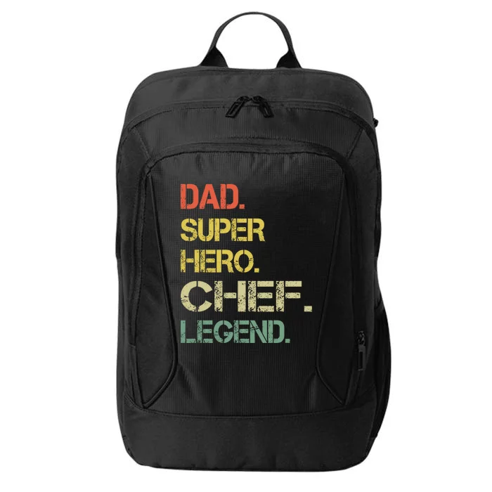 Vintage Style Dad Hero Chef Legend Fathers Day Funny Gift City Backpack