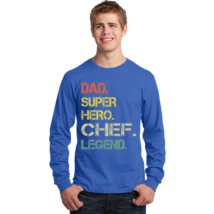 Vintage Style Dad Hero Chef Legend Fathers Day Funny Gift Long Sleeve Shirt