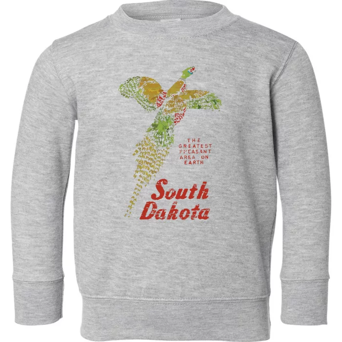 Vintage South Dakota Pheasant Toddler Sweatshirt