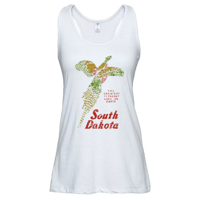 Vintage South Dakota Pheasant Ladies Essential Flowy Tank