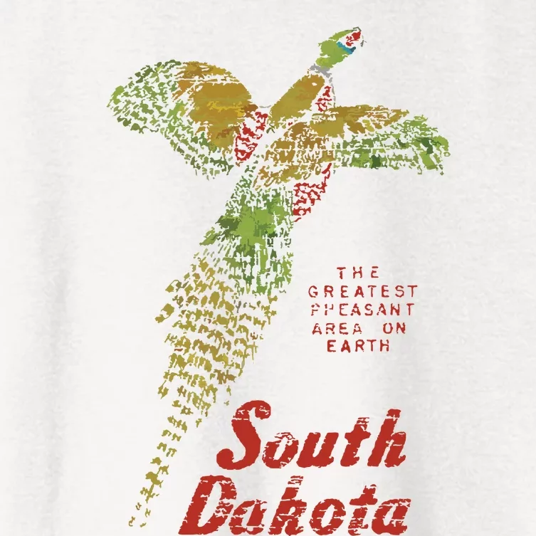 Vintage South Dakota Pheasant Women's Crop Top Tee