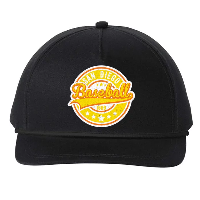 Vintage San Diego SD Baseball Game Day Padre Snapback Five-Panel Rope Hat