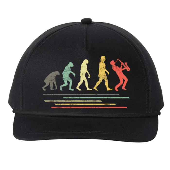 Vintage Saxophonist Evolution Saxophone Player Gift Snapback Five-Panel Rope Hat