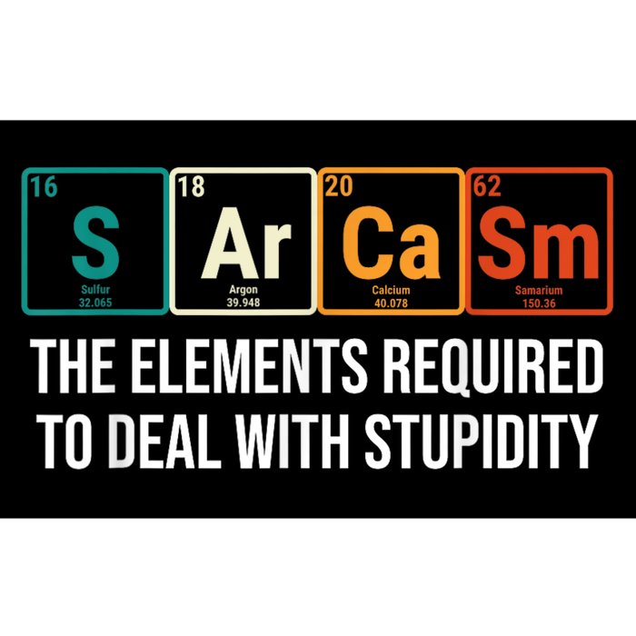 Vintage Sarcasm Elements Stupidity Chemistry Science Bumper Sticker