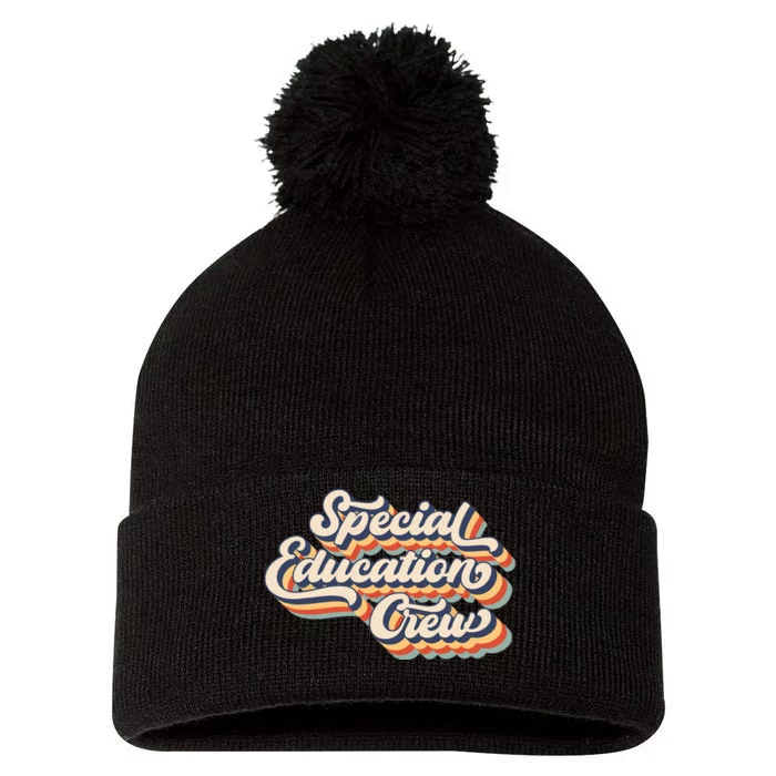 Vintage Special Education Crew Sped Squad Special Ed Teacher Pom Pom 12in Knit Beanie