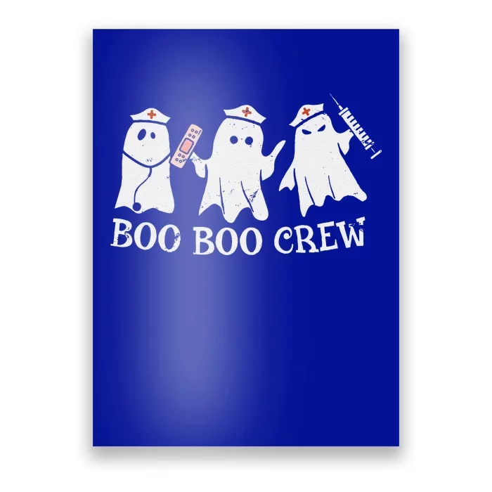 Vintage School ER RN ICU Halloween Ghost Boo Boo Crew Nurse Cute Poster