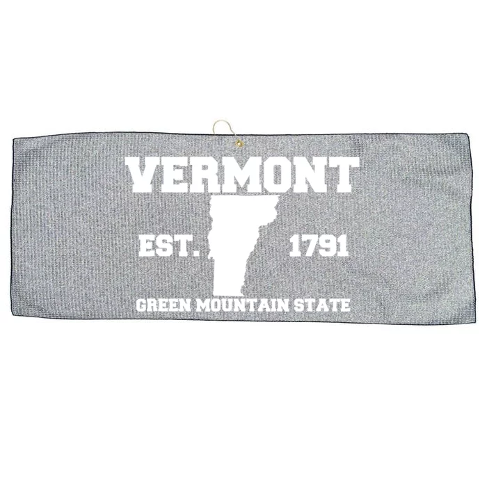 Vermont Souvenir Est 1791 Green Mountain For Men Women Kids Large Microfiber Waffle Golf Towel