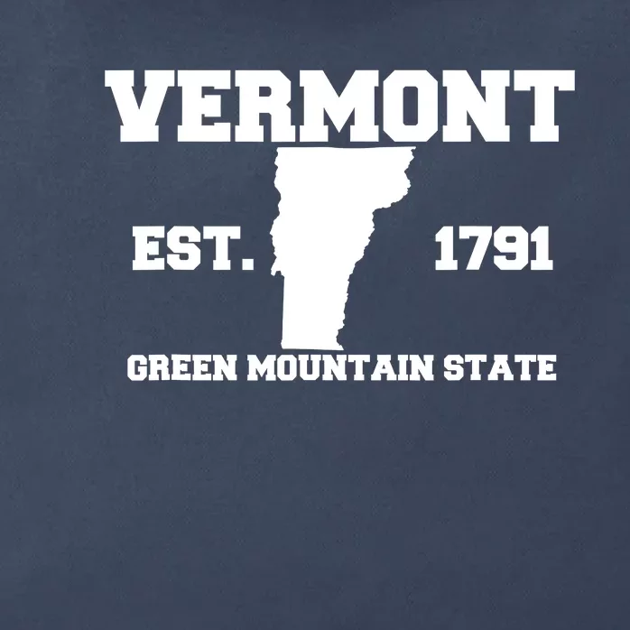 Vermont Souvenir Est 1791 Green Mountain For Men Women Kids Zip Tote Bag