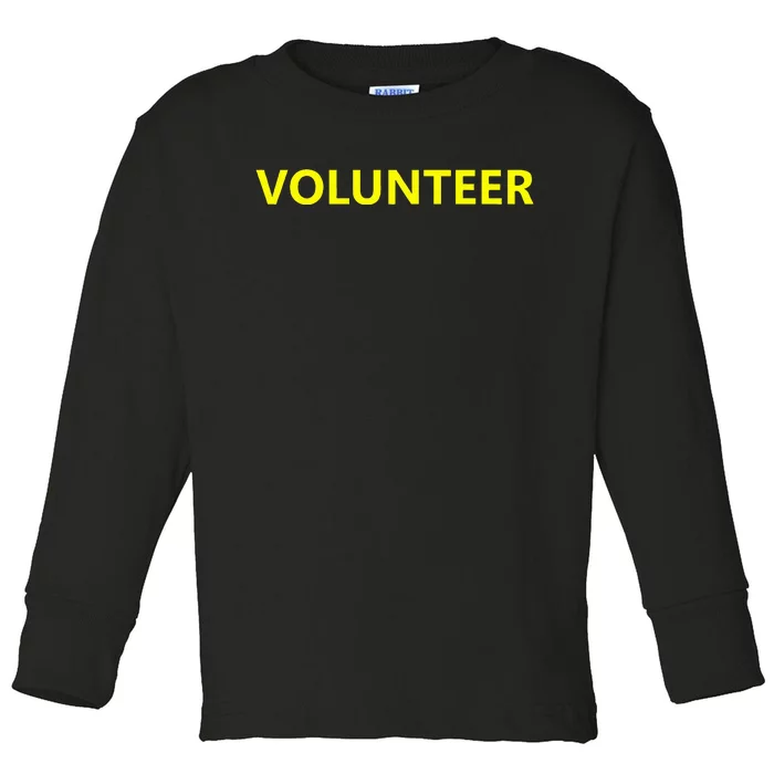 Volunteer Staff Event Job Uniform Charity Group Church Toddler Long Sleeve Shirt