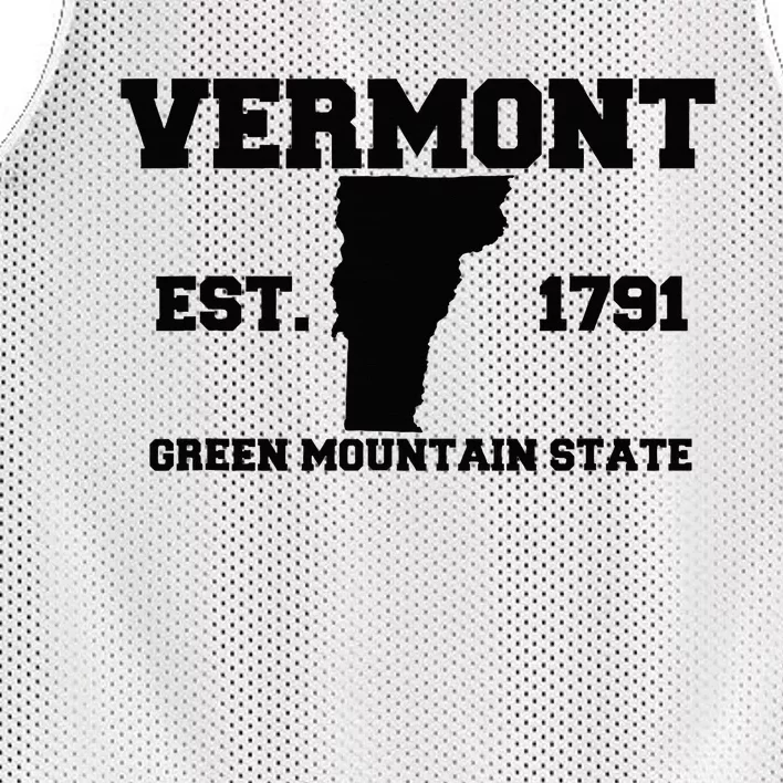 Vermont Souvenir Est 1791 Green Mountain Mesh Reversible Basketball Jersey Tank