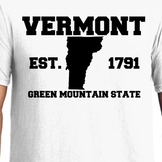 Vermont Souvenir Est 1791 Green Mountain For Men Women Pajama Set