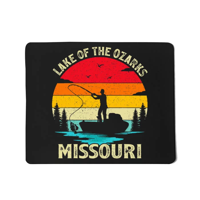 Vintage Summer Fishing Missouri Lake Of The Ozarks Mousepad