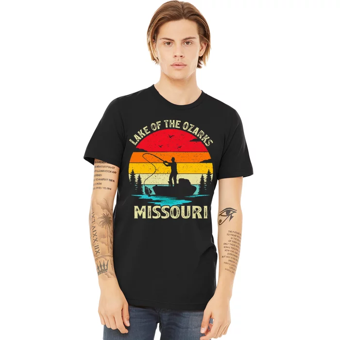 Vintage Summer Fishing Missouri Lake Of The Ozarks Premium T-Shirt