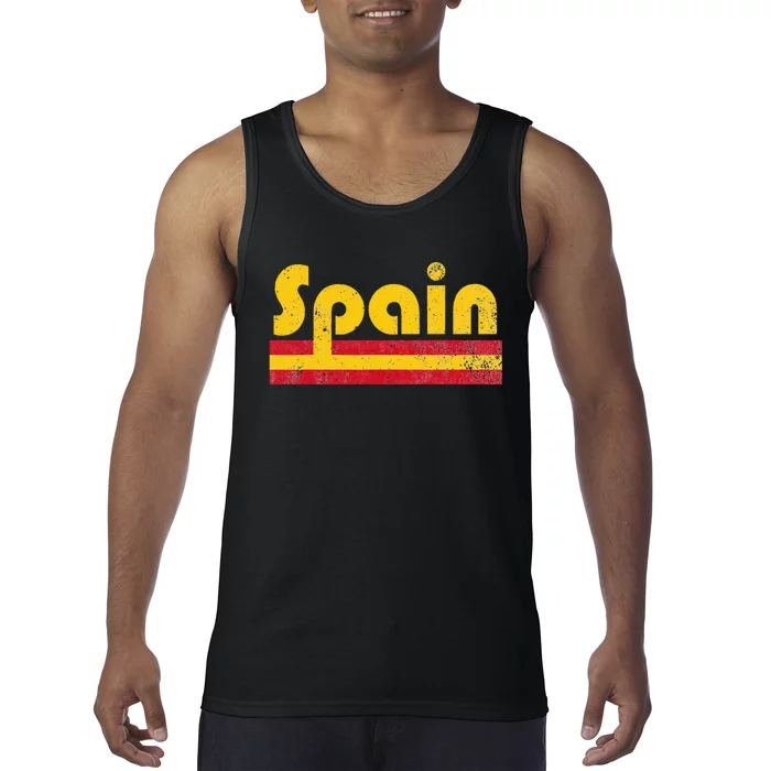 Vintage Spanish Flag Spain Pride Roots Heritage Gift Tank Top