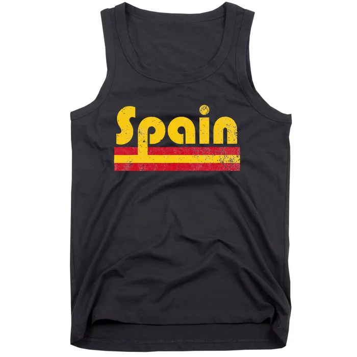 Vintage Spanish Flag Spain Pride Roots Heritage Gift Tank Top