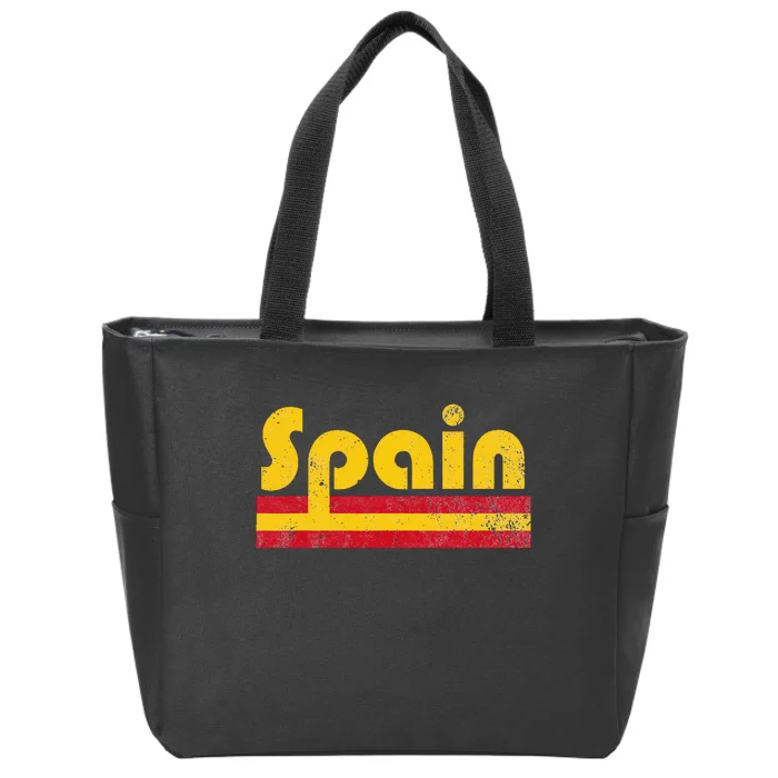 Vintage Spanish Flag Spain Pride Roots Heritage Gift Zip Tote Bag