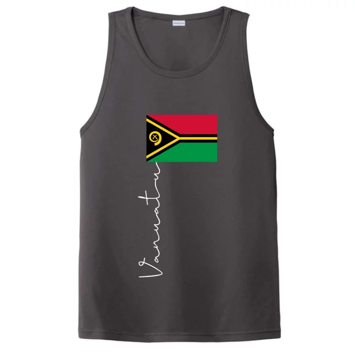 Vanuatu Signature Flag Pole Patriotic Cool Gift Performance Tank