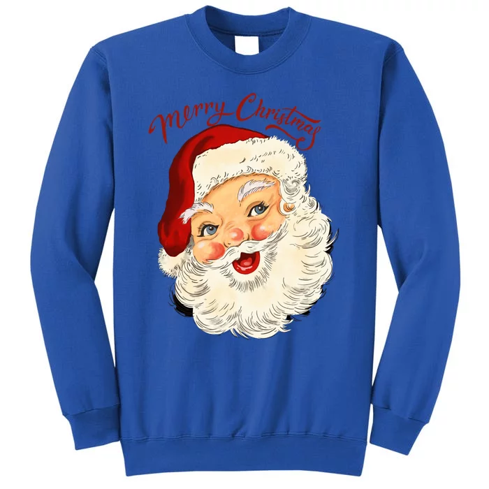 Vintage Santa Face Old Fashion Christmas Santa Claus Retro Gift Sweatshirt