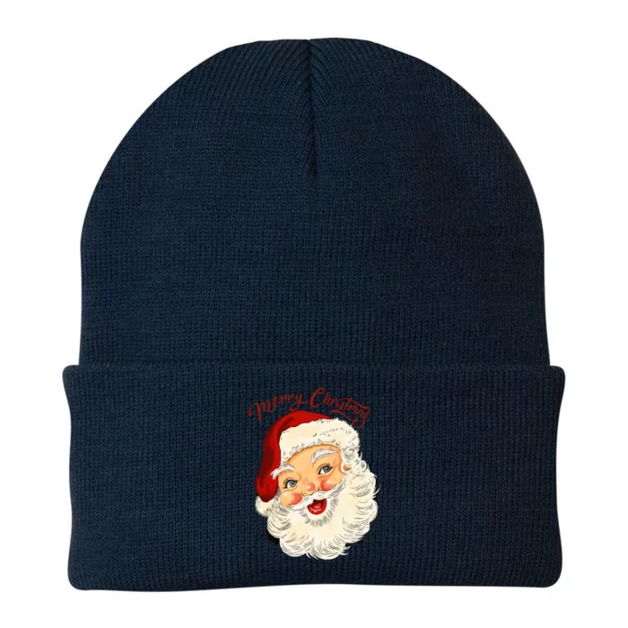 Vintage Santa Face Old Fashion Christmas Santa Claus Retro Gift Knit Cap Winter Beanie