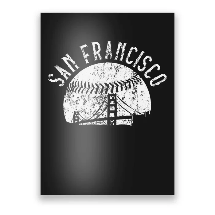 Vintage San Francisco California Skyline Apparel Poster