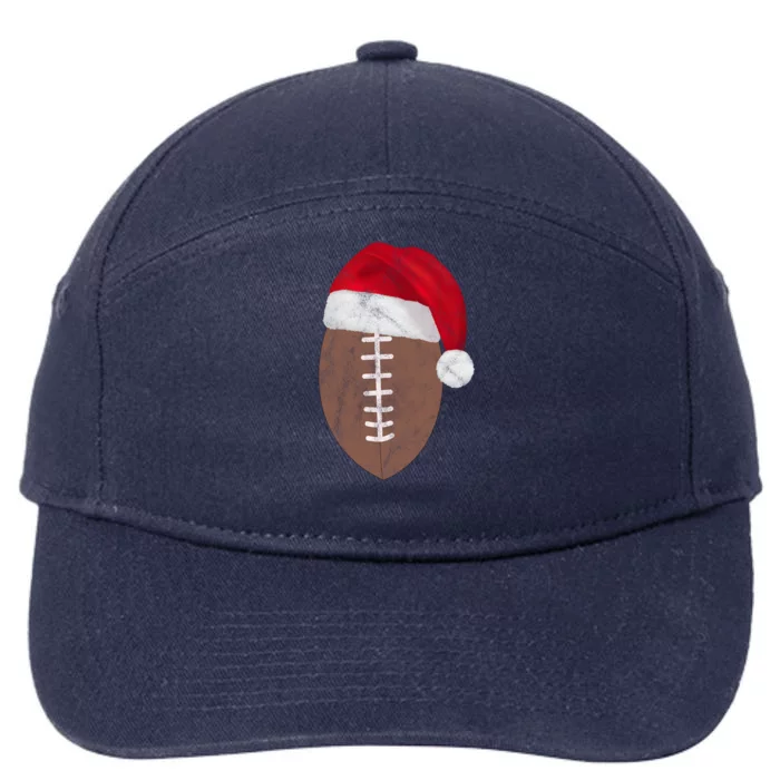 Vintage Santa Football Lover Christmas 7-Panel Snapback Hat