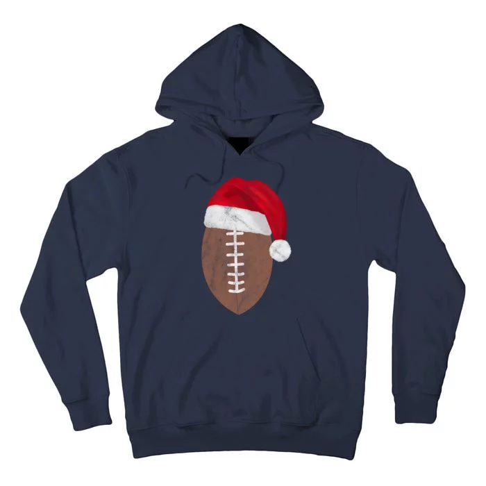 Vintage Santa Football Lover Christmas Tall Hoodie