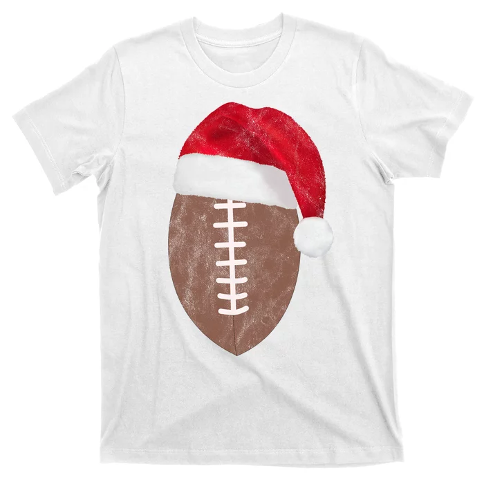 Vintage Santa Football Lover Christmas T-Shirt