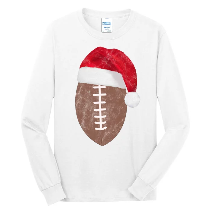 Vintage Santa Football Lover Christmas Tall Long Sleeve T-Shirt