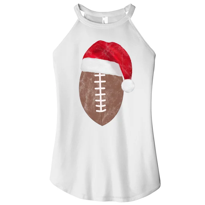 Vintage Santa Football Lover Christmas Women’s Perfect Tri Rocker Tank