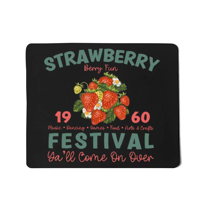 Vintage Strawberry Festival A Berry Good Times Garden Mousepad