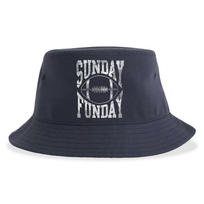 Vintage Sunday Funday Football Hoodie Sustainable Bucket Hat